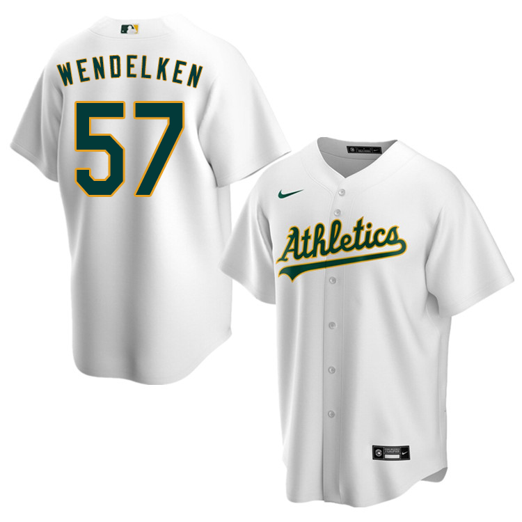 Nike Men #57 J.B. Wendelken Oakland Athletics Baseball Jerseys Sale-White
